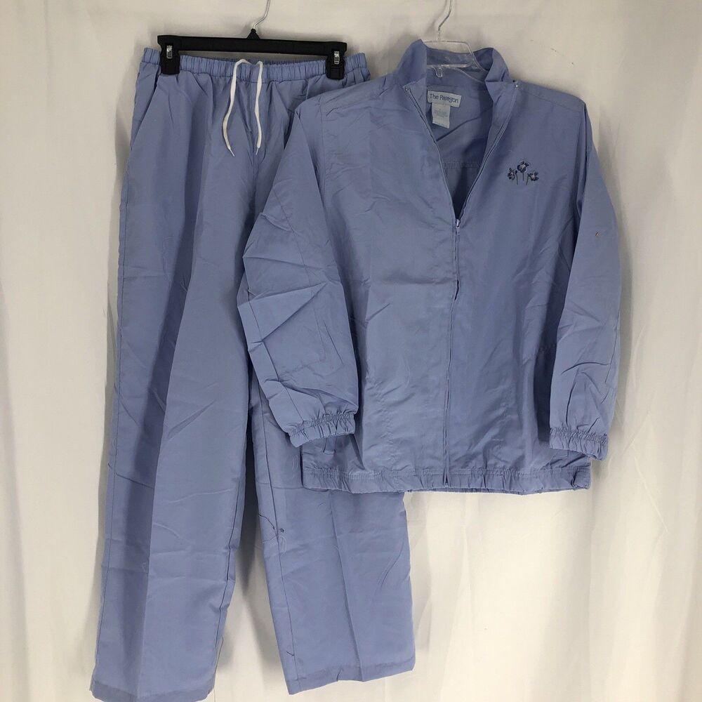 The Paragon Cornflower Windbreaker/Warm-up 2 Piece Jacket & Pants Set - Large